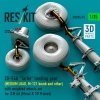 RESKIT RSU35-0075 CH-54A Tarhe landing gear (MEDIUM LOAD, M-121 bomb and other) with weighted wheels set for ICM kit (Metal & 3D Printed) 1/35
